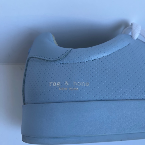 Rag and Bone‎ Blue Perforated Low-top Lace Up Round Toe Sneakers Chambray Blue - Picture 7 of 10